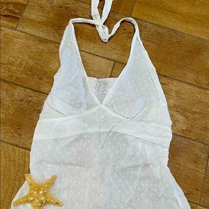 Light cotton backless blouse